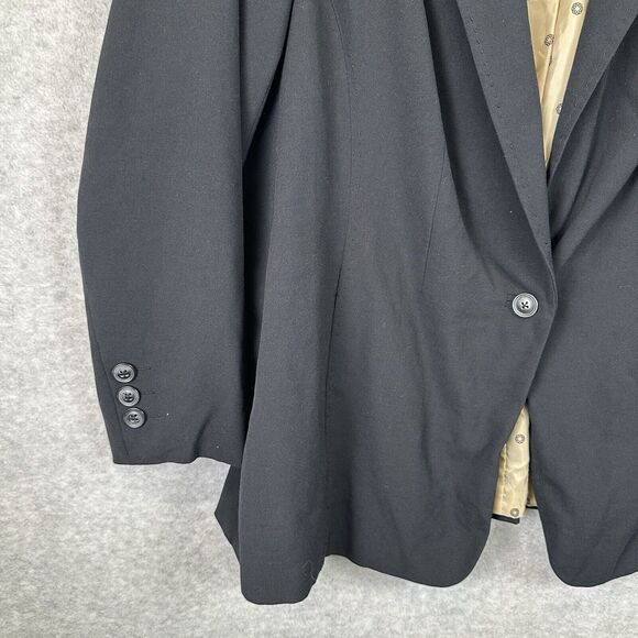 Catherines Plus Size 0X 14/16W Business Jacket Office Blazer One Button Closure - Picture 2 of 11